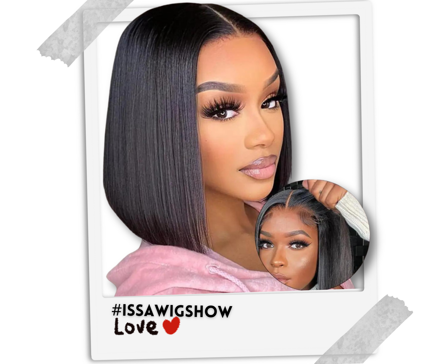 Double Drawn Transparent HD 5x5 Closure Raw Peruvian Human Hair Straight Full Lace Front Short Bob Wigs Glueless