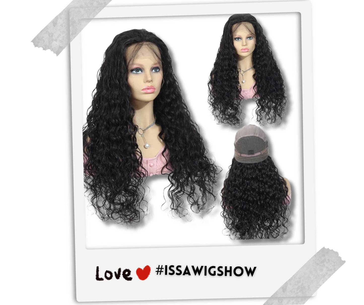 Water Wave Full Lace Human Hair Wig with Kinky Curly Texture