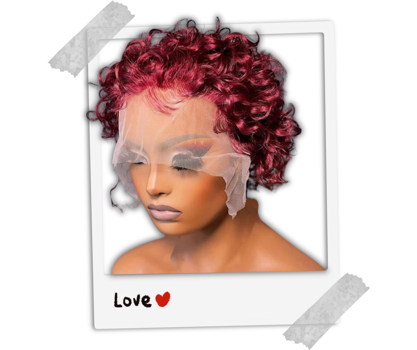 Vibrant Elegance: 99J Burgundy Pixie Short Curly Bob Lace Front Wig