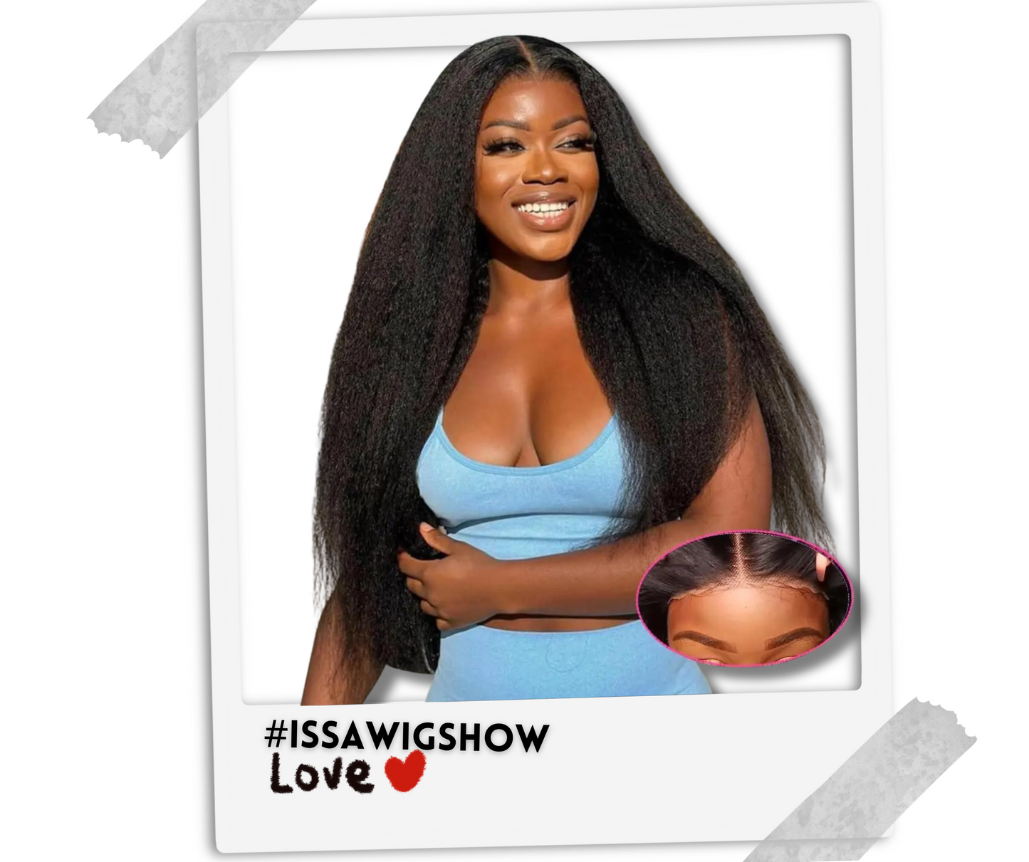 26 Inch 5x5 Kinky Straight Yaki Pre Plucked Brazilian