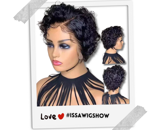 Factory Wholesale Natural Black Short Curly Pixie Cut Wig Virgin Remy 100% Human Hair 13x4 Full Lace Front Wigs for Black Women